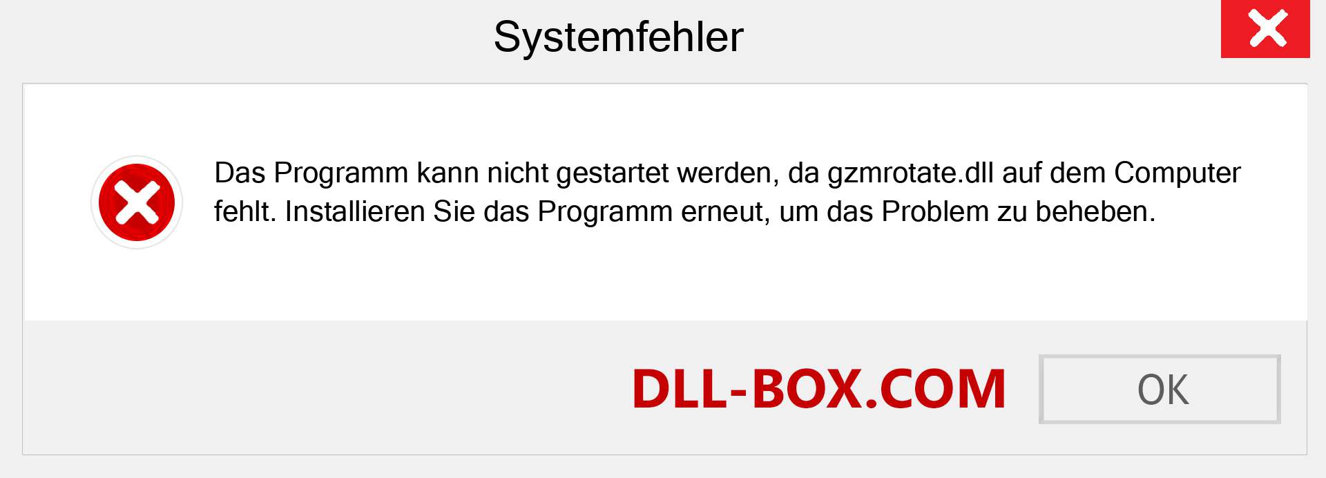 gzmrotate.dll-Datei fehlt?. Download für Windows 7, 8, 10 - Fix gzmrotate dll Missing Error unter Windows, Fotos, Bildern