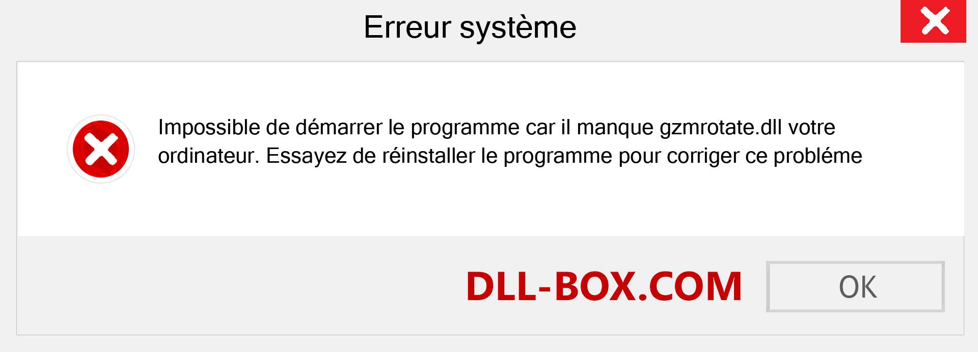 Le fichier gzmrotate.dll est manquant ?. Télécharger pour Windows 7, 8, 10 - Correction de l'erreur manquante gzmrotate dll sur Windows, photos, images